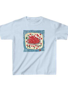 Picnic Cherries Baby Tee 🍒🧺✨ | Sweet Summer Fruit Crop Top